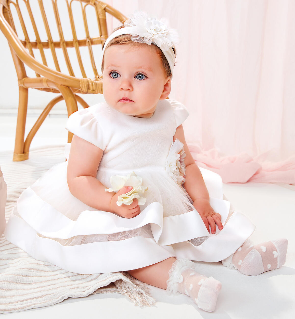 Baby girl christening dress CREAM