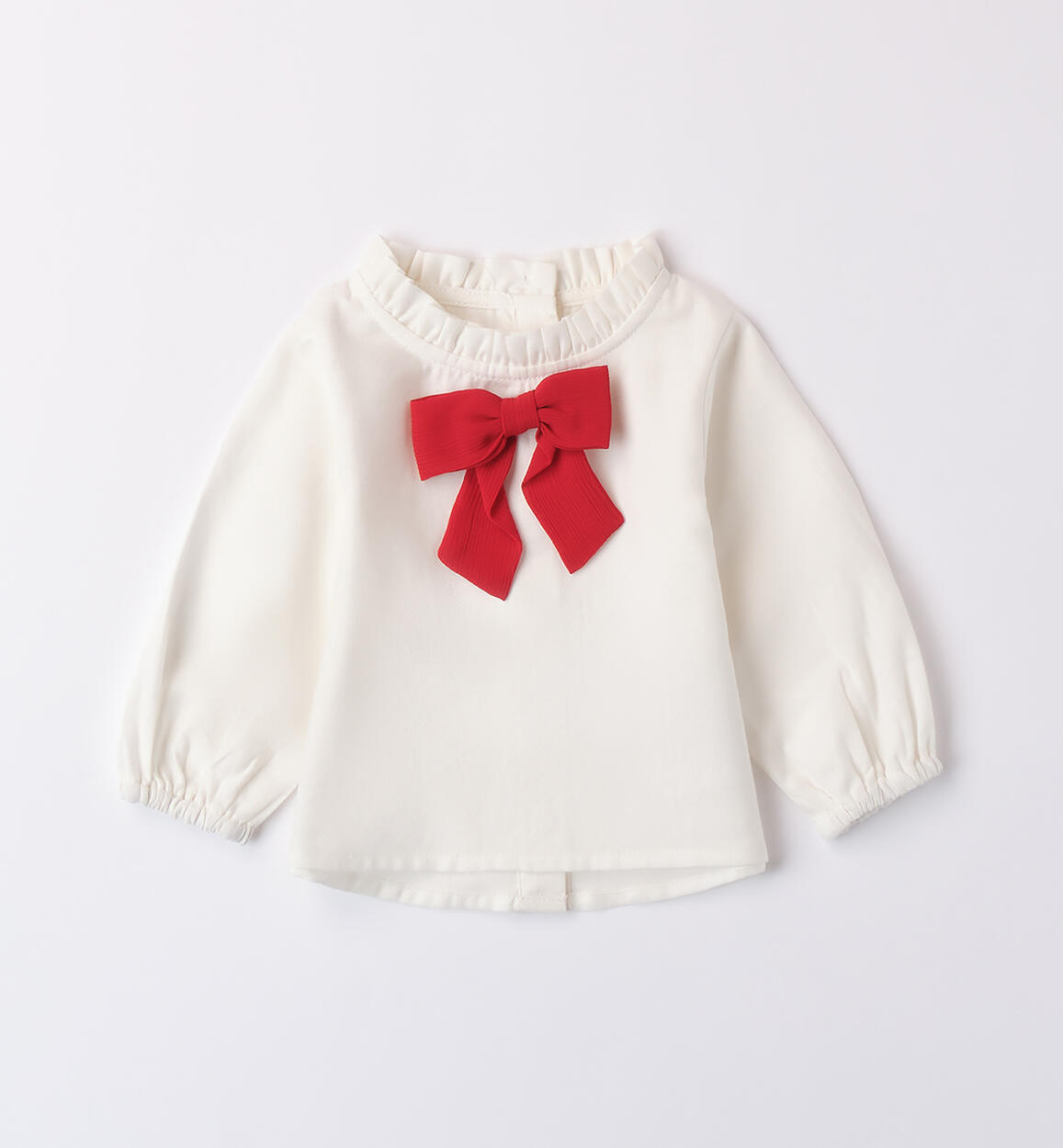 Baby girl shirt with bow RED