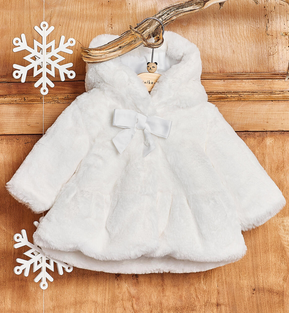 Elegant coat for baby girl CREAM