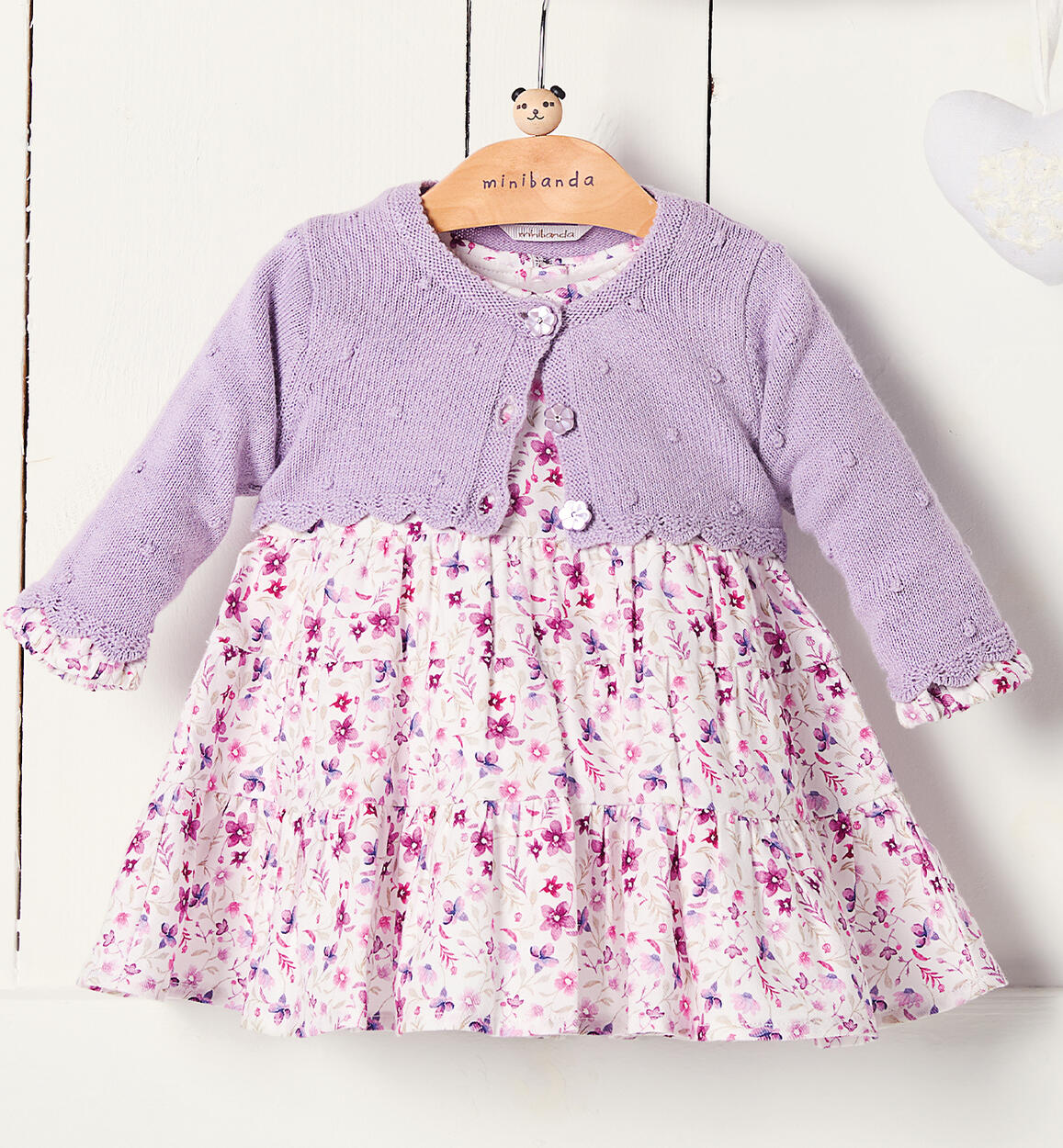 Baby girl cotton cardigan VIOLET