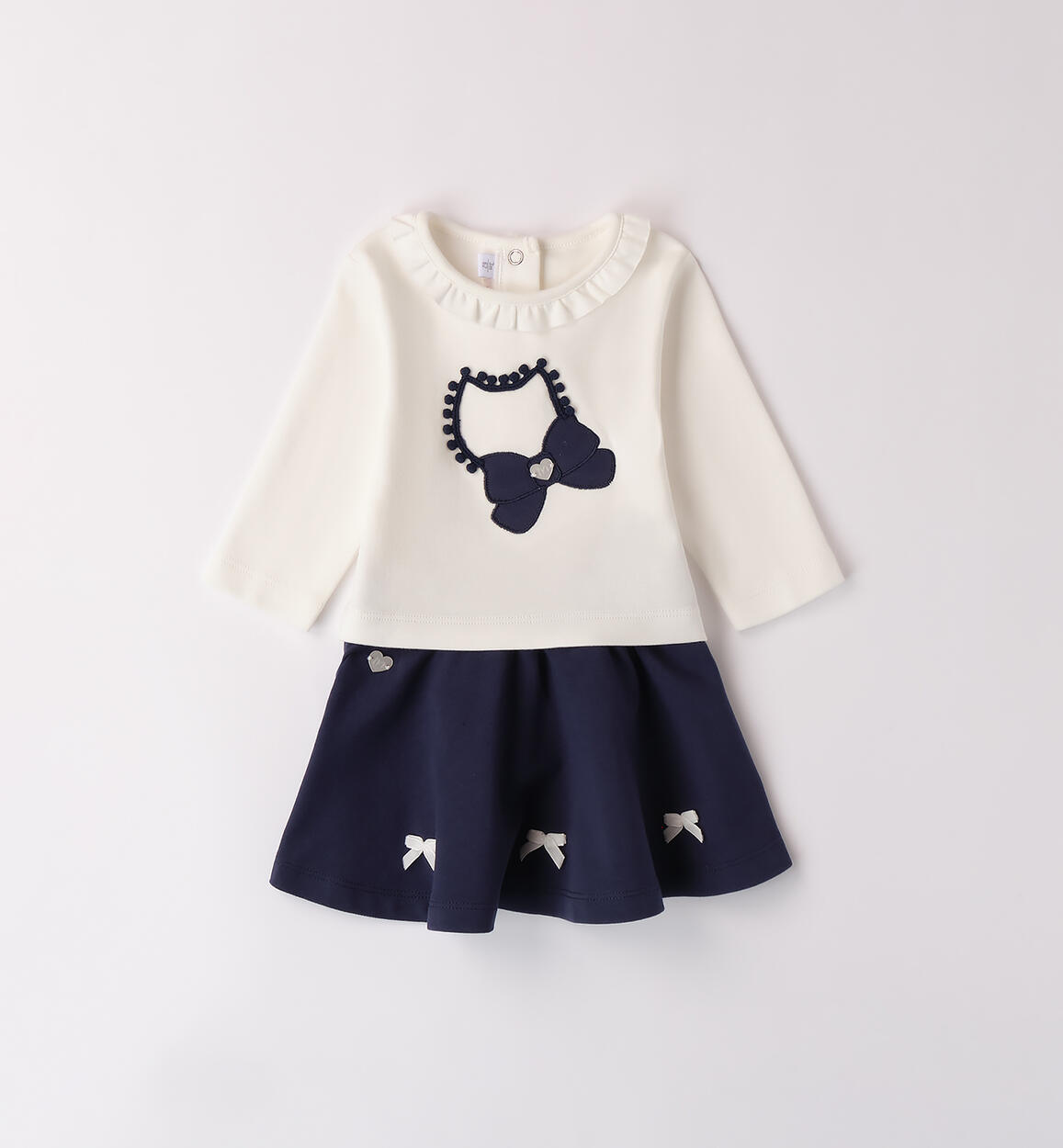 Two-piece outfit for baby girl CREAM