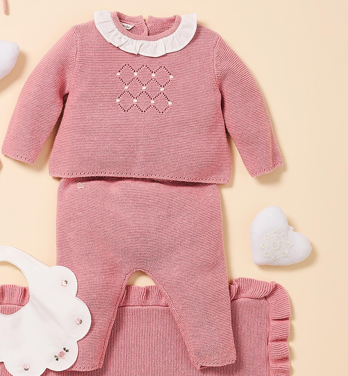 Two-piece outfit for newborn girl PINK