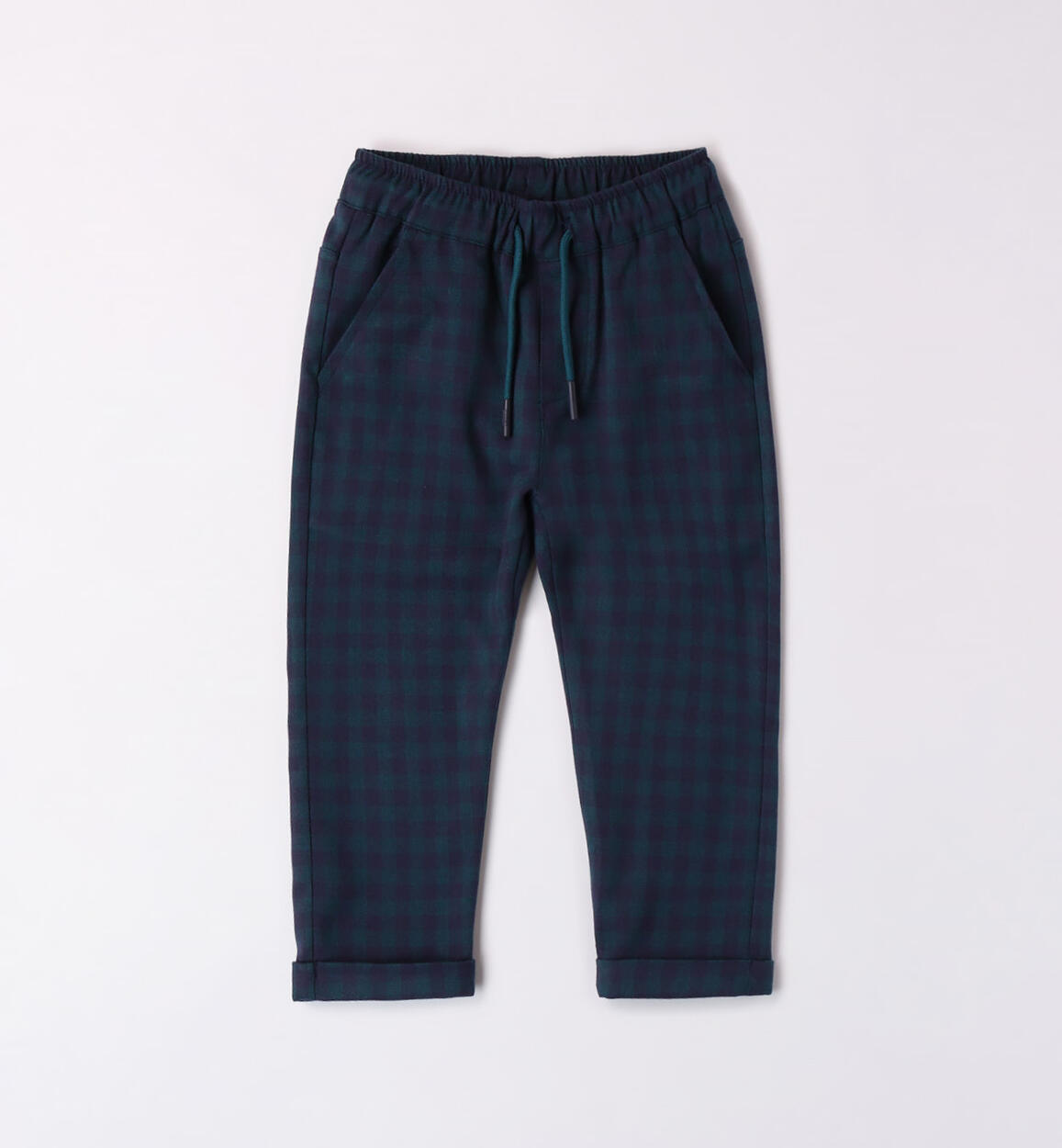 Buy Allen Solly Junior Boys Navy Slim Fit Check Trousers online