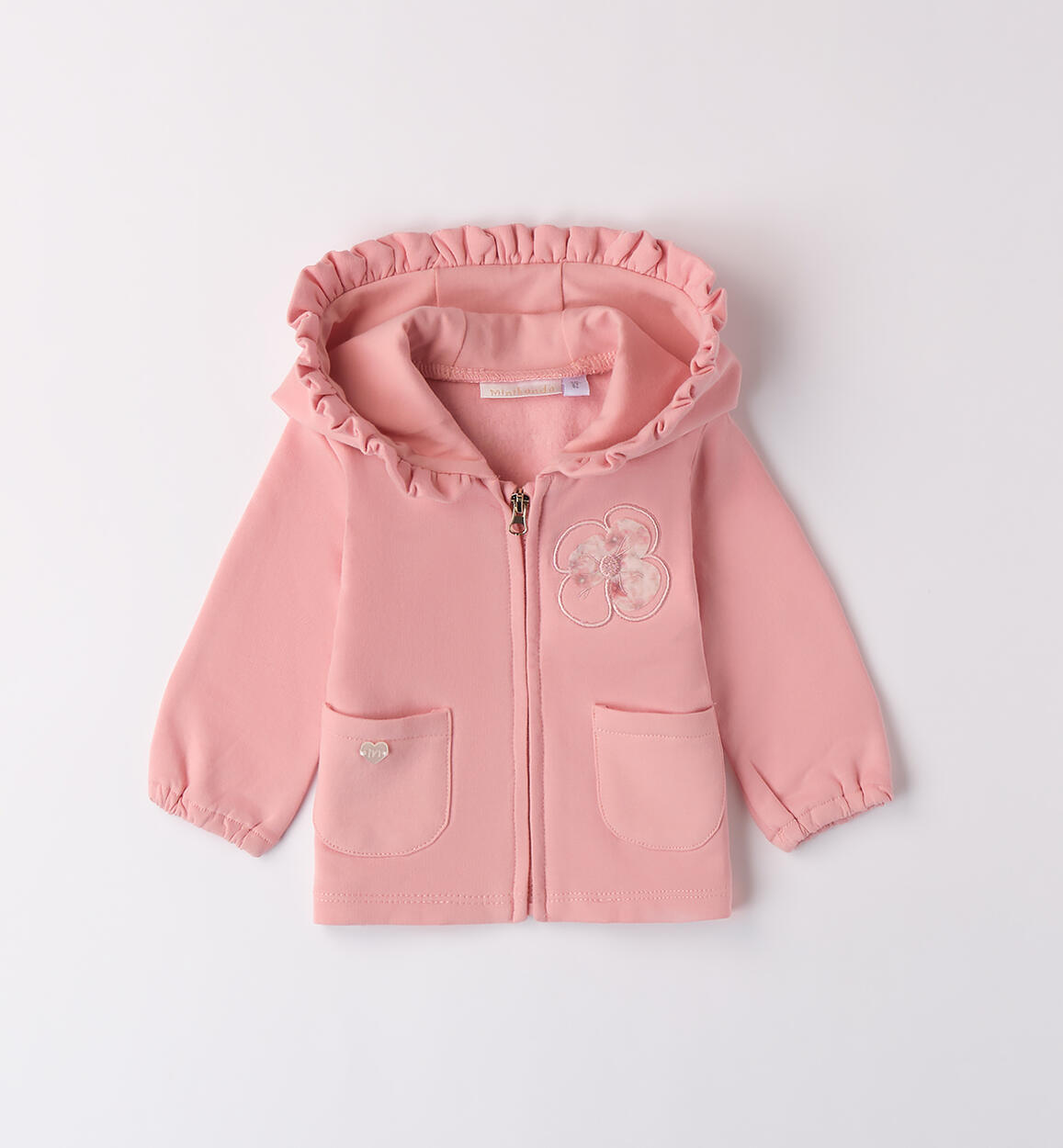 Hooded sweatshirt for baby girl PINK