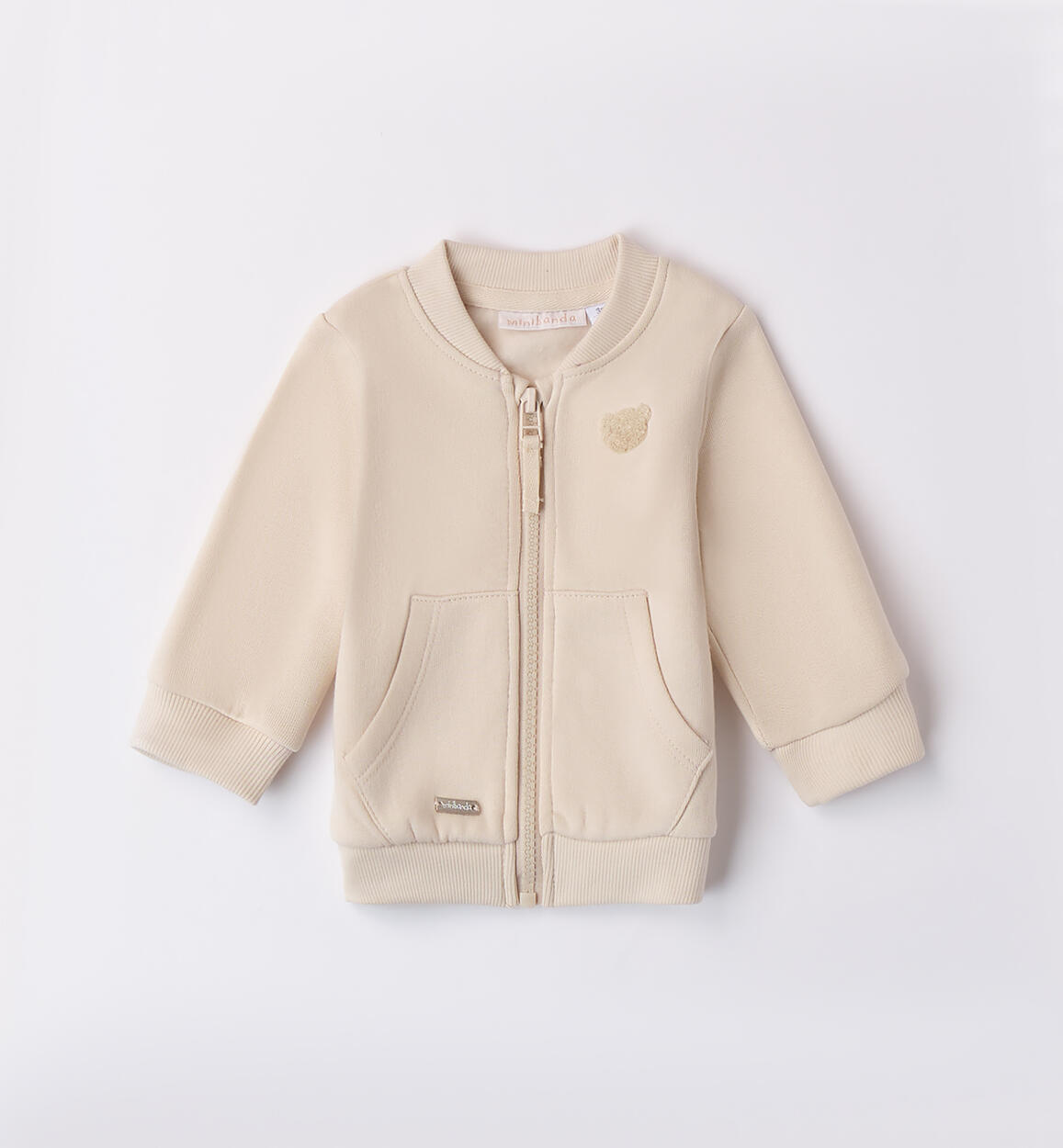 Hooded sweatshirt for baby girl CREAM