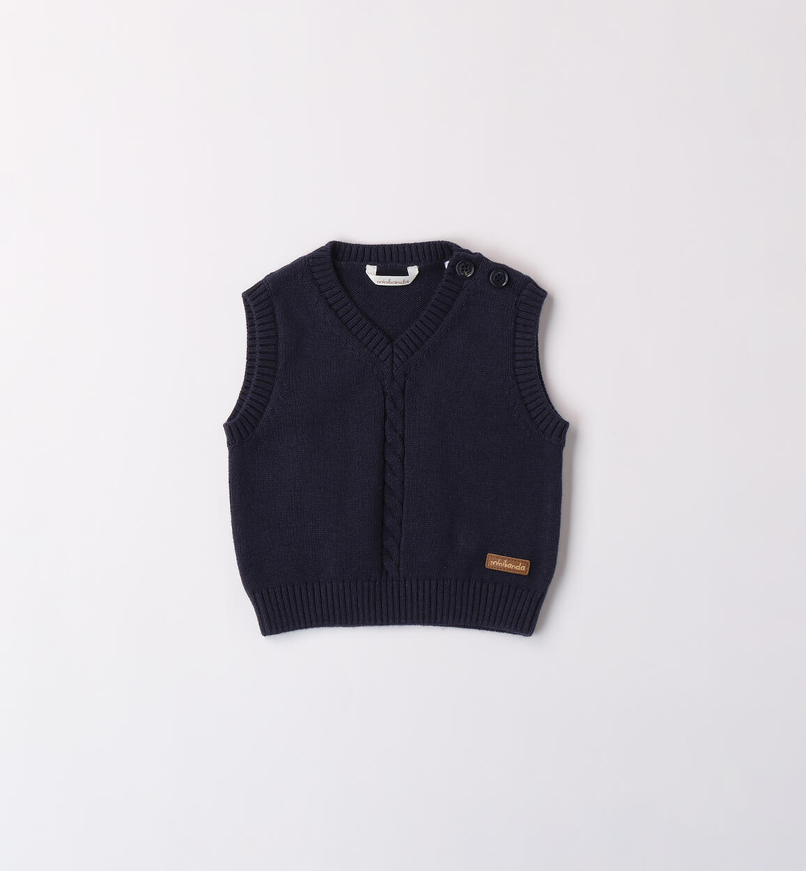 Gilet in maglia bimba BLU