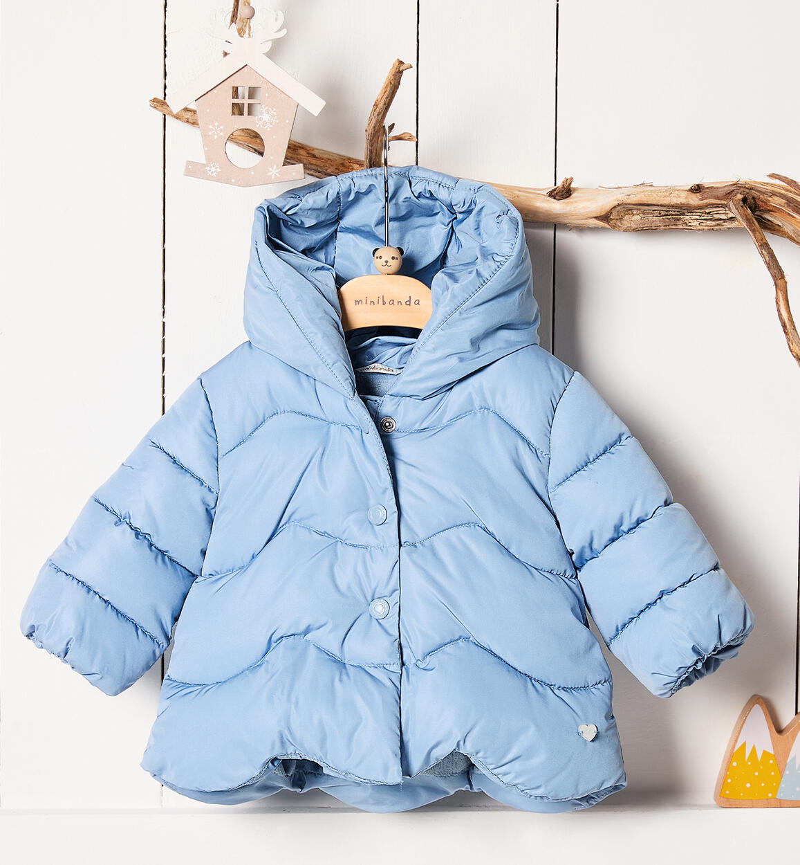 Padded jacket for baby girl