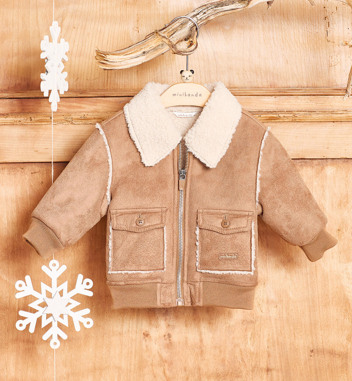 Winter jacket for baby boy BROWN