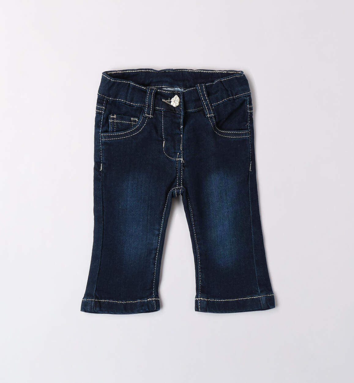 Jeans a zampa neonata BLU