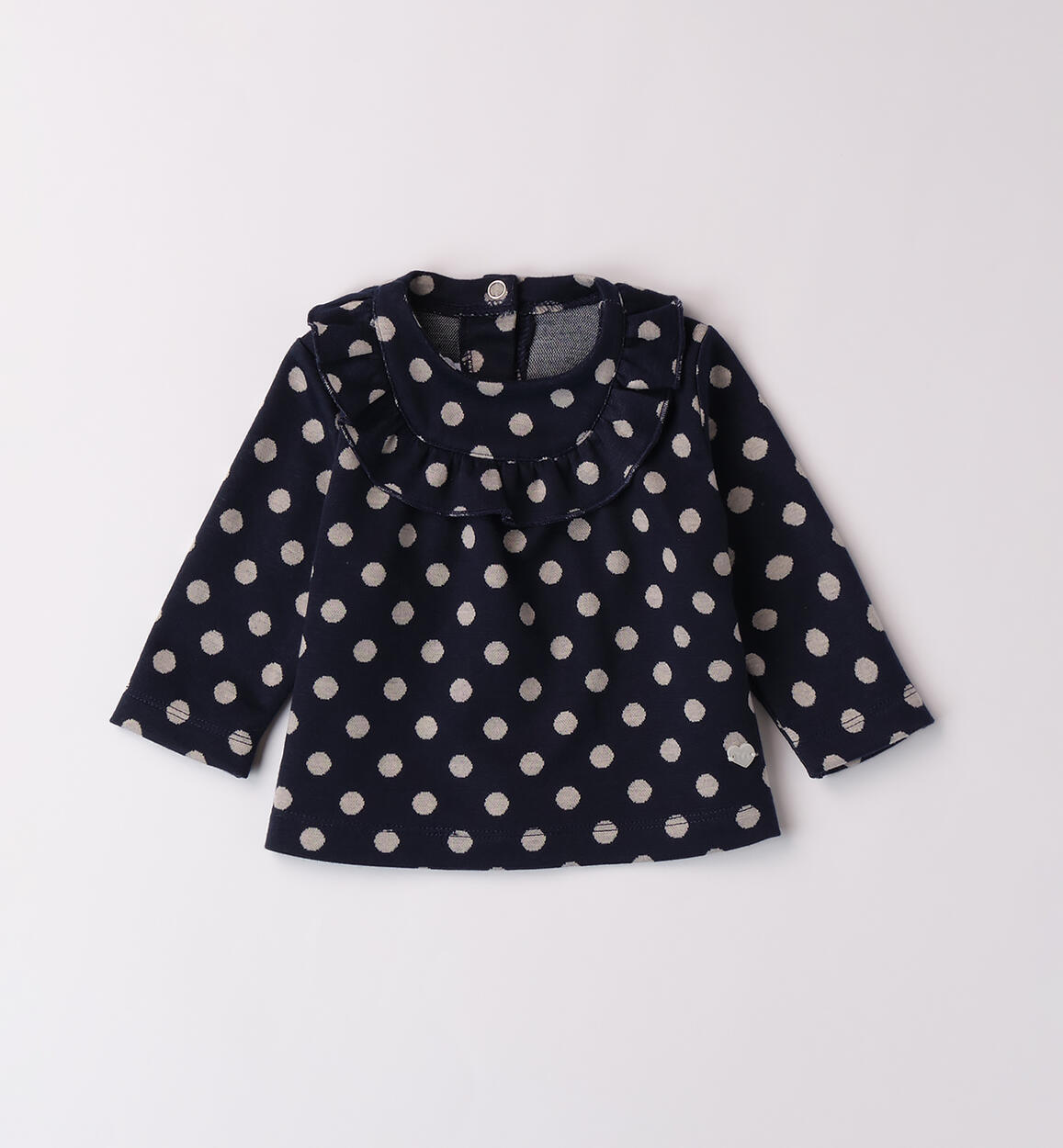 Polka dot t-shirt for baby girl BLUE