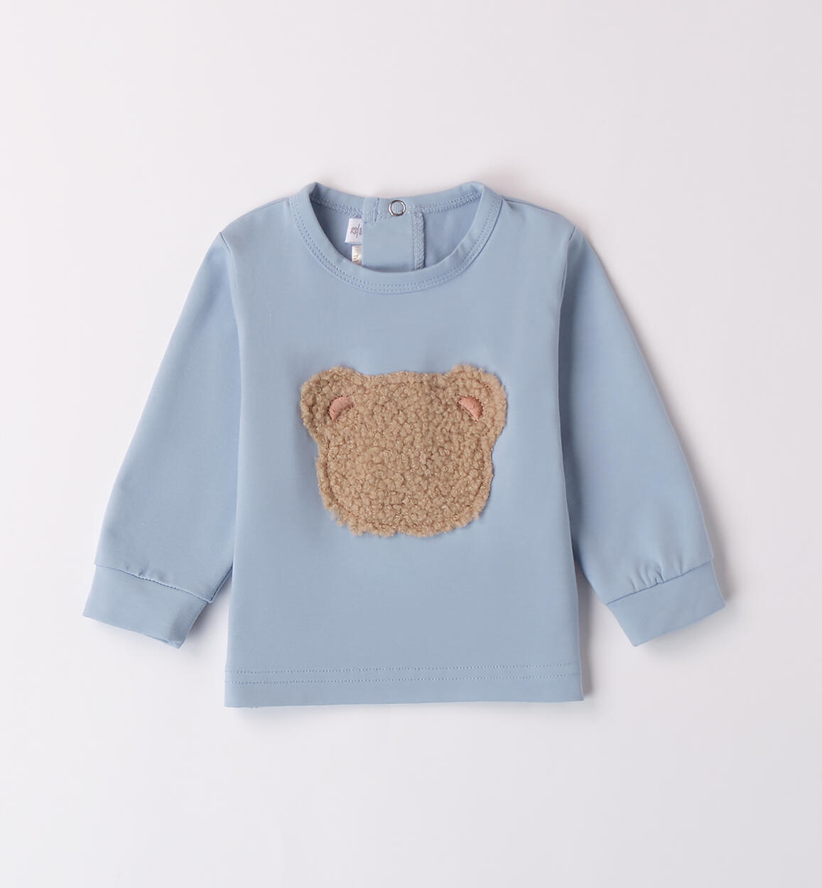 T-shirt for baby boy with bear LIGHT BLUE