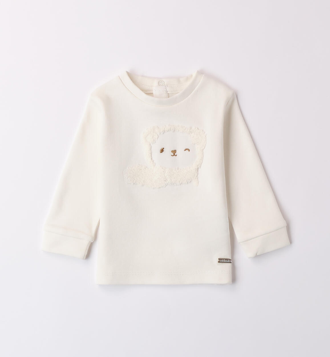 T-shirt for baby boy with embroidery CREAM