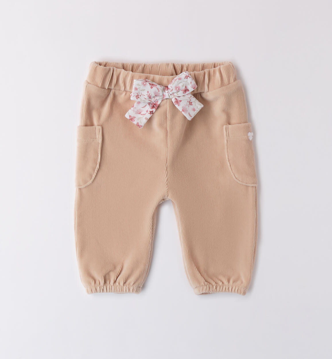 Pants for Baby Girl with Side Pockets BEIGE