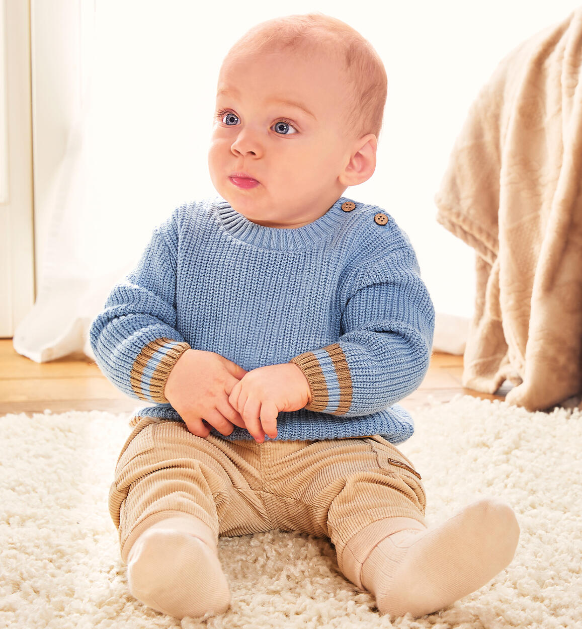 Pants for baby with pockets CREAM