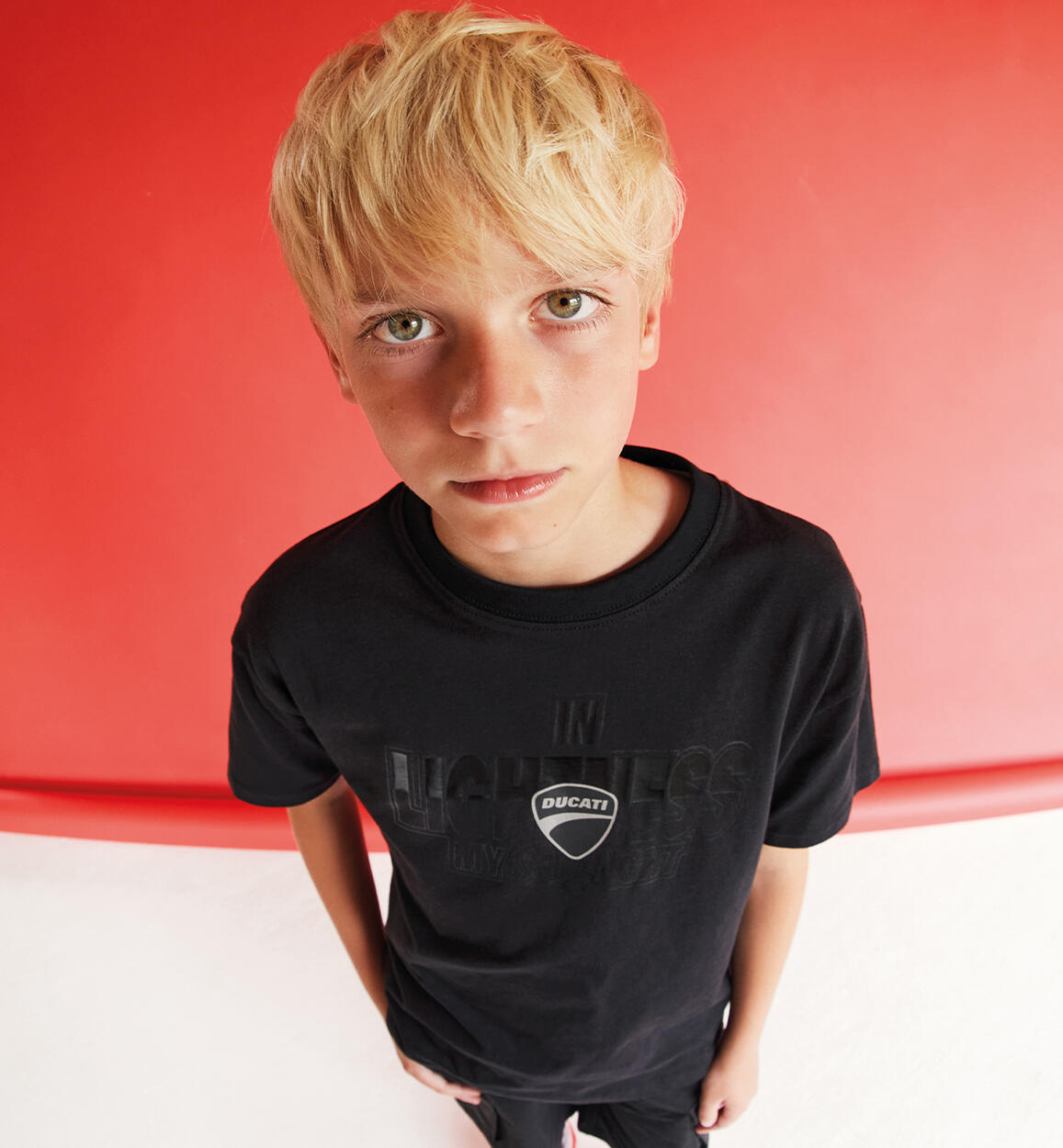 T-shirt over Ducati per ragazzo NERO