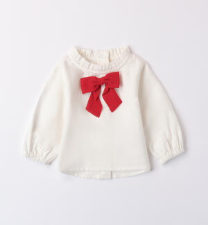 Baby girl shirt with bow