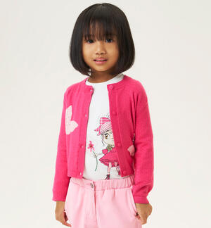 Cardigan bambina con farfalle