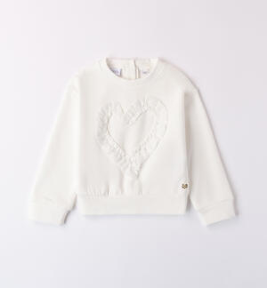 Sweatshirt with heart for girls