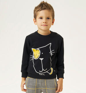 Sweatshirt with cat for boys