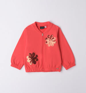 Felpa paillettes bambina ROSSO