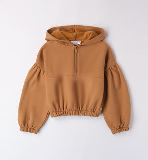 Half-zip sweatshirt for girls