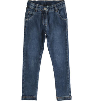 Jeans slim per ragazza BLU