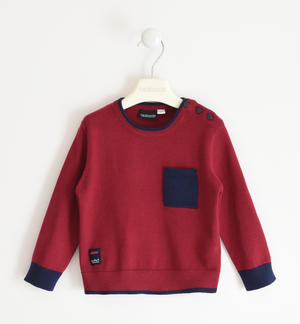 Maglia in tricot con dettagli a contrasto ROSA