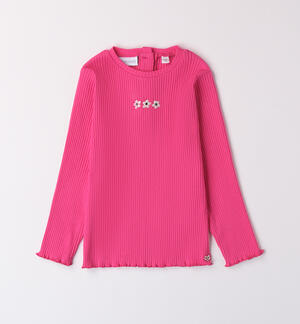 Ribbed t-shirt for girls