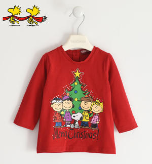 Maglietta natalizia capsule Peanuts ROSSO