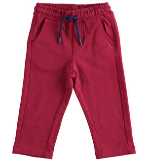 Pantalone in felpa stretch di cotone ROSA