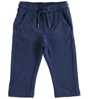 Pantalone in felpa stretch di cotone BLU