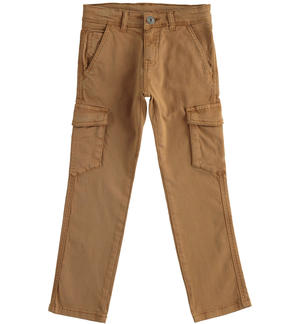 Pantalone modello cargo in twill regular fit BEIGE
