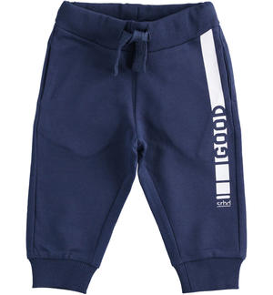 Pantalone sportivo in felpa con scritta BLU
