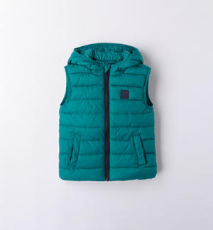 Piumino smanicato bambino VERDE