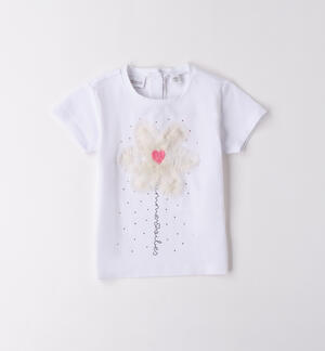 T-shirt bambina con tulle