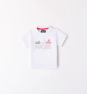 Ducati T-shirt with Italian tricolore flag print for boys