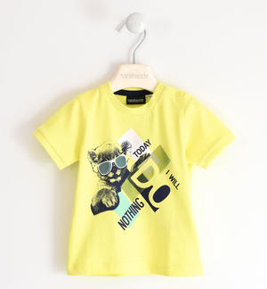 T-shirt 100% cotone per bambino con grafiche diverse GIALLO
