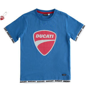 T-shirt bambino 100% cotone Sarabanda interpreta Ducati BLU