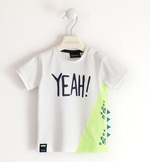 T-shirt bambino con simpatica cresta BIANCO