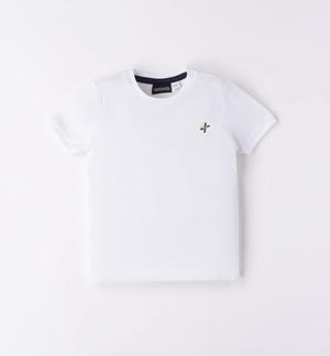 T-shirt bambino jersey stretch BIANCO
