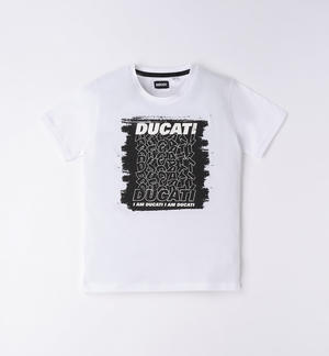 T-shirt Ducati bambino 100% cotone BIANCO
