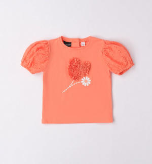 T-shirt mandarino bambina