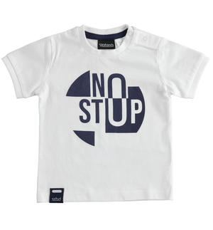 T-shirt sportiva bambino 100% cotone BIANCO