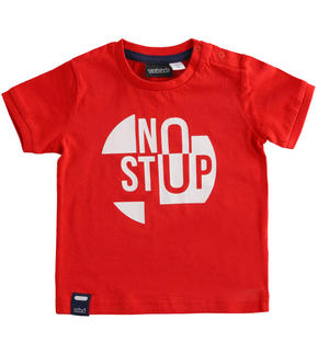 T-shirt sportiva bambino 100% cotone ROSSO