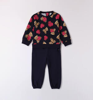 All-over bear tracksuit for girls