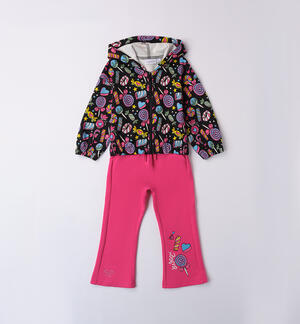 All-over print tracksuit for girls