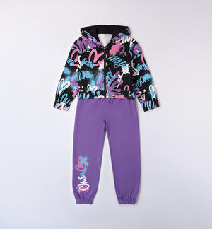 Two-piece tracksuit for girls