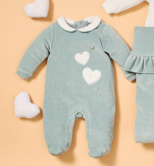 Chenille jumpsuit for baby girl