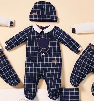 Plaid jumpsuit for baby boy