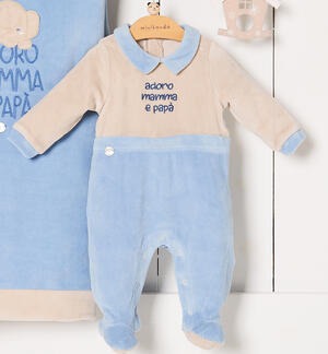 Jumpsuit with writing for baby boy